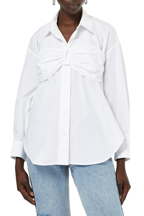قميص بحمالة صدر مجعد
